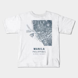 manila simple map Kids T-Shirt